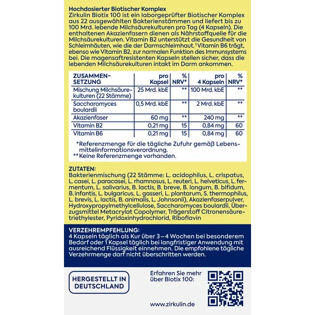 Zirkulin BIOTIX 100 Kapseln 28 St 12 g