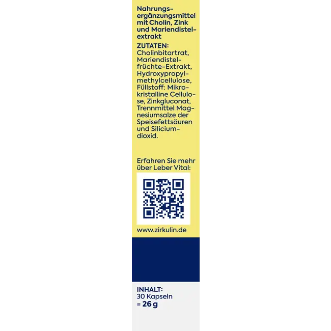 Zirkulin Lever Vital Hooggedoseerd 30st 26 g