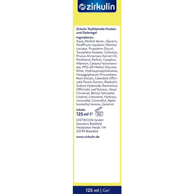 Zirkulin Duivelsklauw Spier- En Gewrichtsgel 125 ml