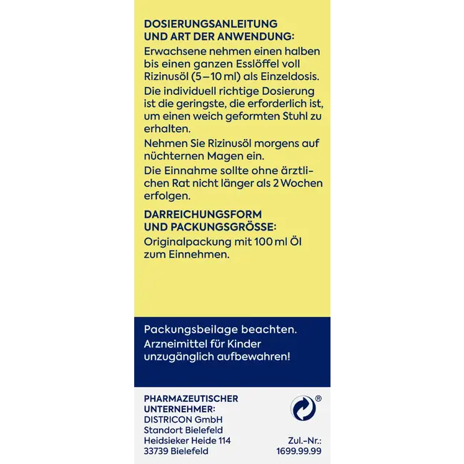 Zirkulin Ricinusolie 100 ml