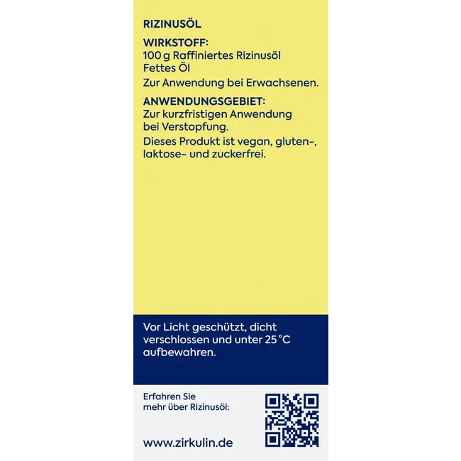 Zirkulin Ricinusolie 100 ml