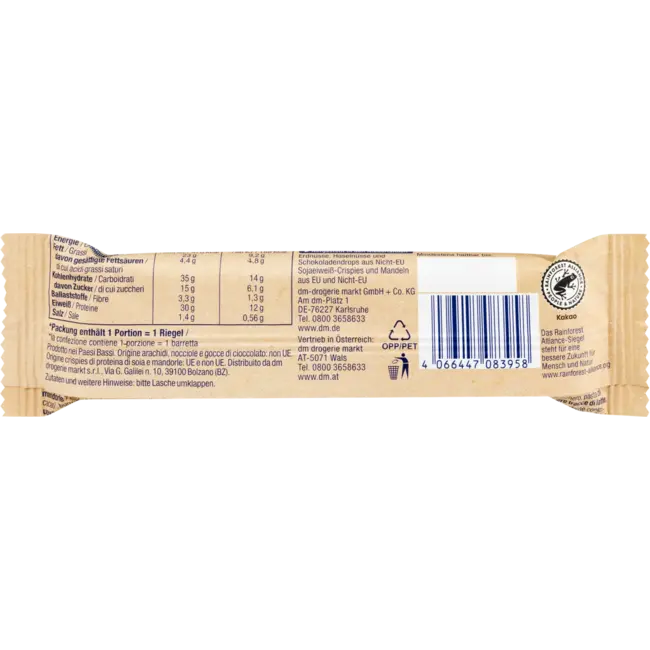 Sportness Proteinriegel 30% Natural Protein, Salty Chocolate Nut Geschmack 40 g