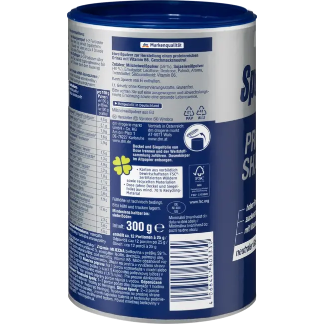 Sportness Eiwitpoeder, Proteïneshake 90, Neutraliseer Geschmack 300 g