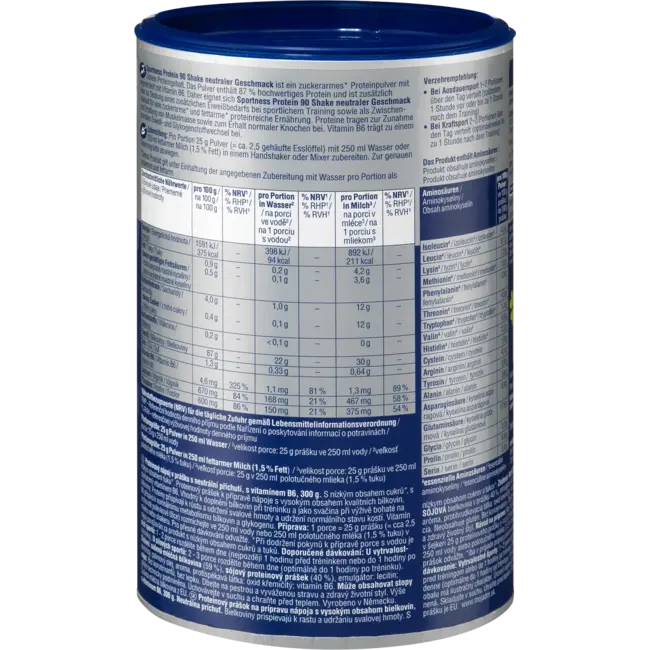 Sportness Eiwitpoeder, Proteïneshake 90, Neutraliseer Geschmack 300 g
