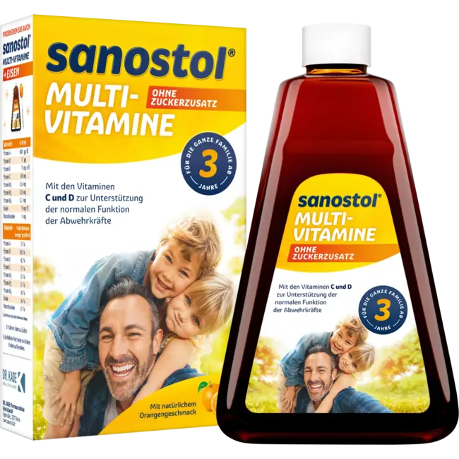 Sanostol Multivitaminen Zonder Toegevoegde Suikers 230 ml