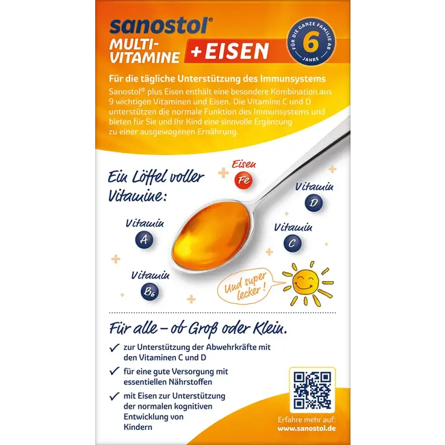 Sanostol Multi-vitamine Plus Eisen 460 ml
