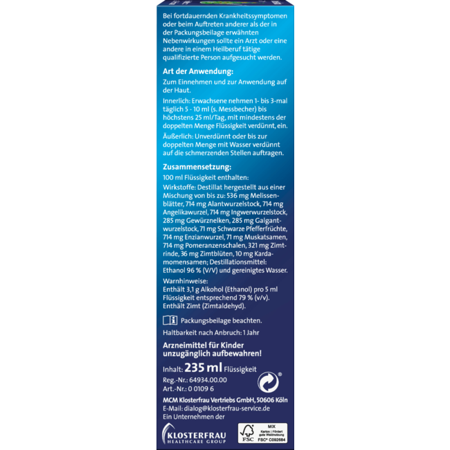 Klosterfrau Melissengeist 235 ml