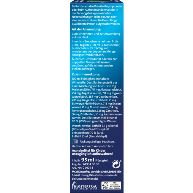 Klosterfrau Melissengeist 95 ml