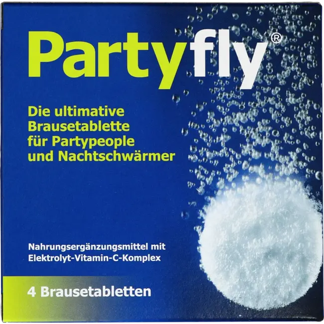 Partyfly  Elektrolyt Vitamine C Complex Bruistabletten 4 St 26 g