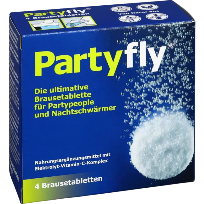 Partyfly  Elektrolyt Vitamine C Complex Bruistabletten 4 St 26 g
