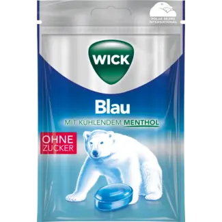 Wick Wick Hoestbonbon, Blauw Menthol, Suikervrij