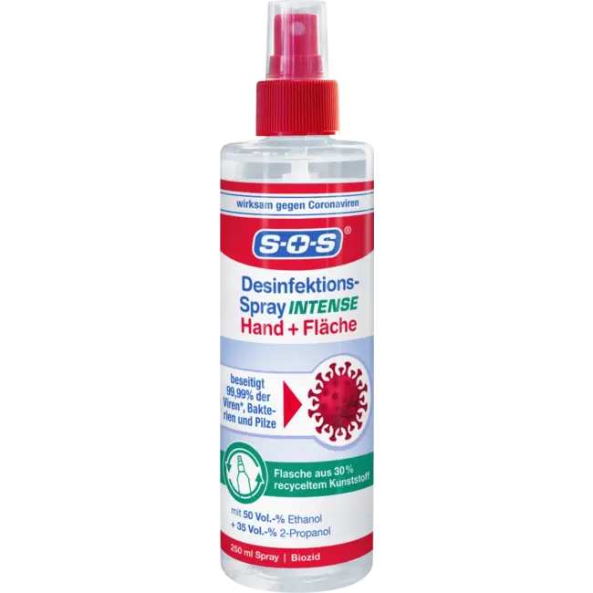 SOS Desinfectiespray Intense Hand & Oppervlak 250 ml