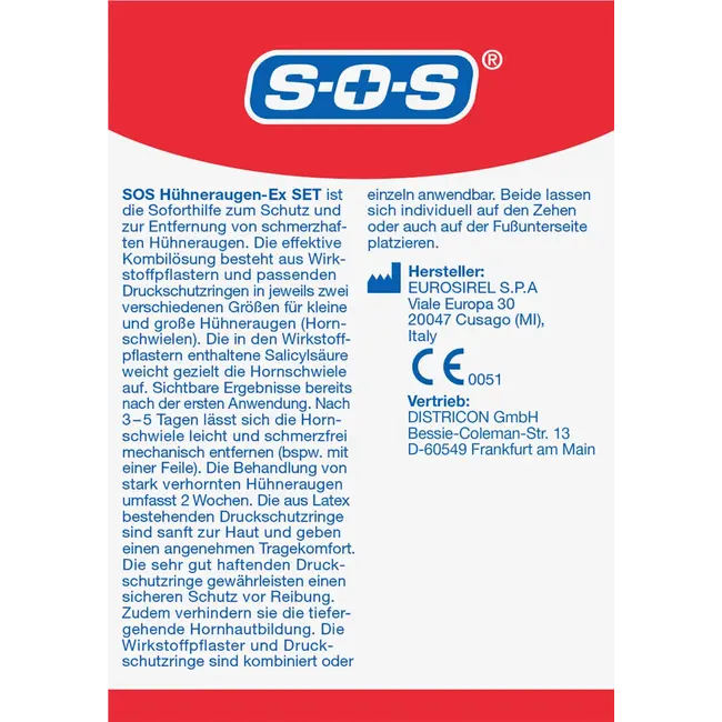 SOS Likdoorns Combiset, Werkpleister & Drukbeschermingsringen 54 St