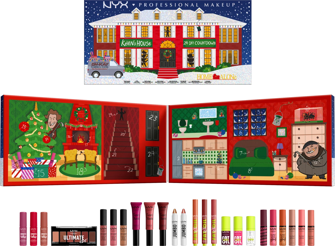 NYX PROFESSIONAL MAKEUP Adventskalender 2024 Home Alone "kevin's House