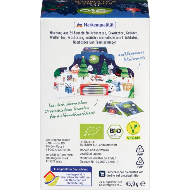 dmBio Thee Adventskalender 2025 45.9 g