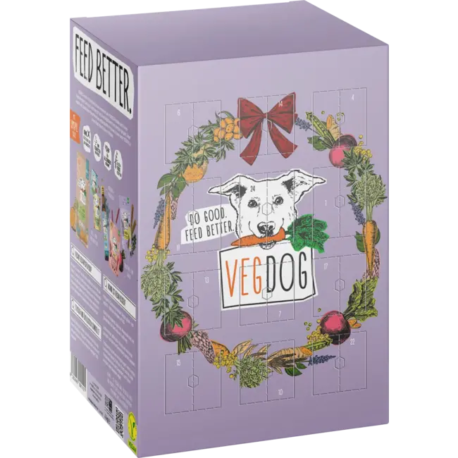 VEGDOG Adventskalender 2024 "Merry Woofmas" Vegan Hondenvoer 1 St