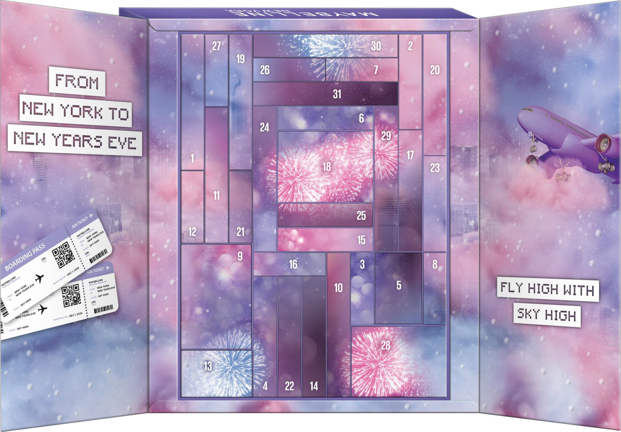 Maybelline New York Adventskalender 2024 Happy Holidays PAARS Duitse