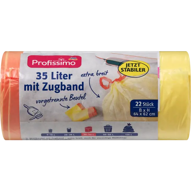 Profissimo 35l Vuilniszakken Met Trekkoord 22 St
