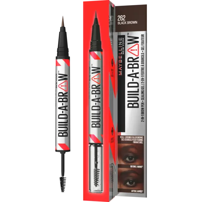 Maybelline New York Wenkbrauwpotlood Build-A-Brow 262 Zwartbruin 1 St