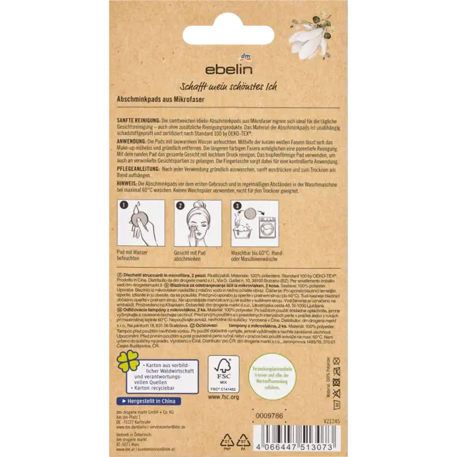 ebelin Microvezel Make-up Pads 2 St
