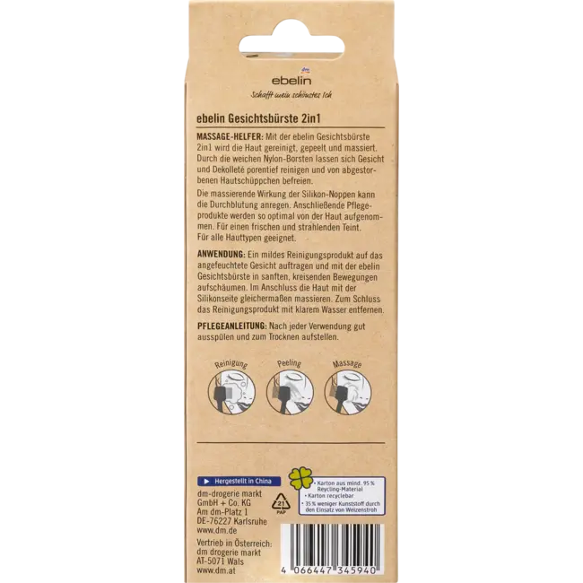 ebelin Gezichtsborstel 2in1 1 St