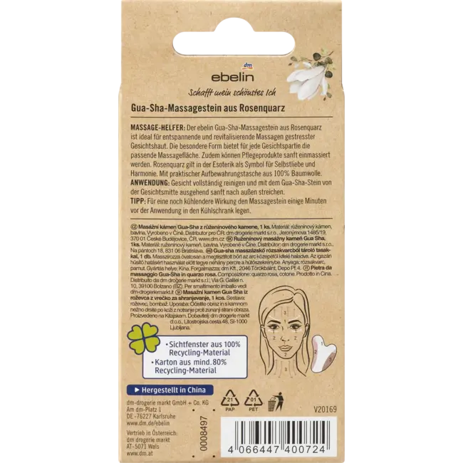 ebelin Gua Sha Y-stein Rosenquarz 1 St