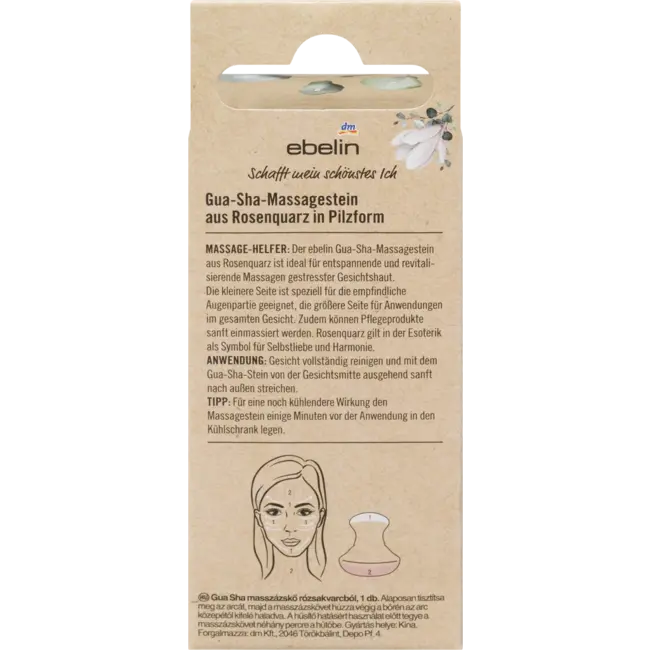 ebelin Gua-sha-massagestein Rosenquarz 1 St