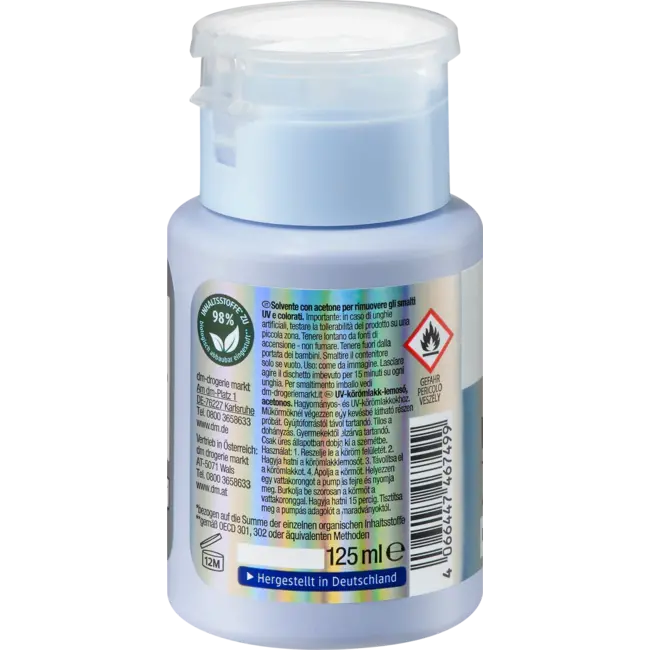 ebelin UV Nagellakremover Professional Acetonhoudend 125 ml