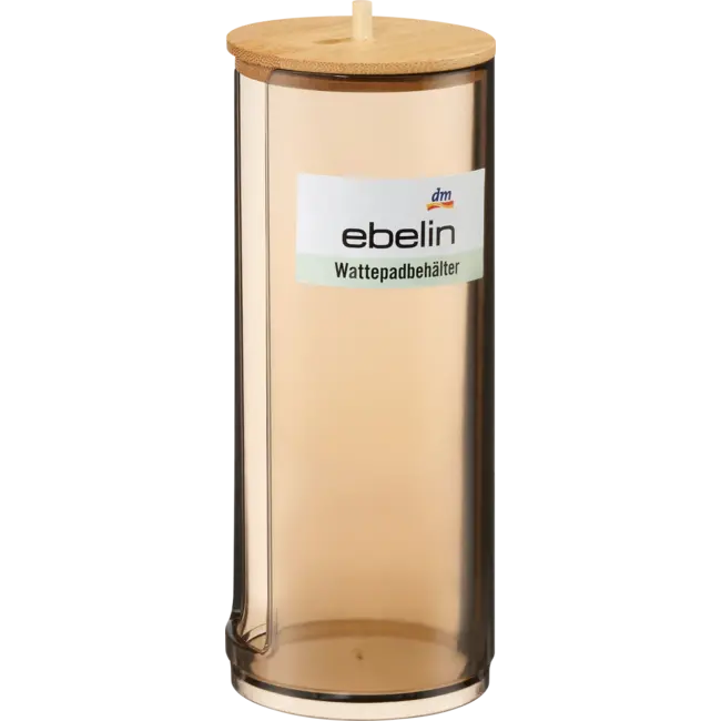 ebelin Wattenschijfdispenser Met Bamboe Deksel 1 St