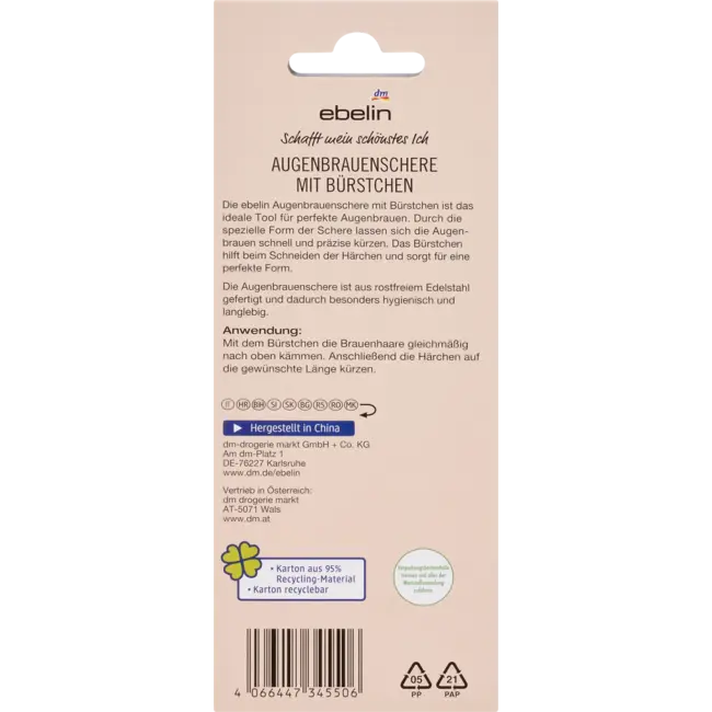 ebelin Wenkbrauwschaar Met Borsteltje 1 St