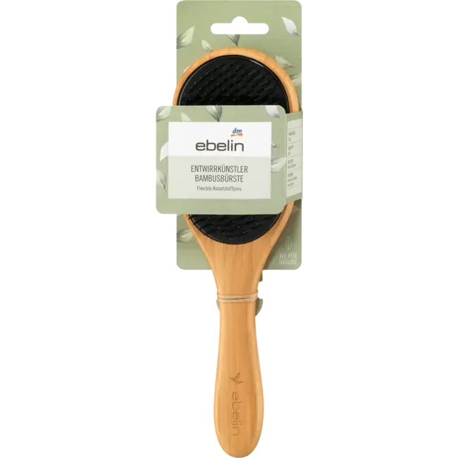 ebelin Ontwarrende Borstel Bamboe Met Handvat 1 St