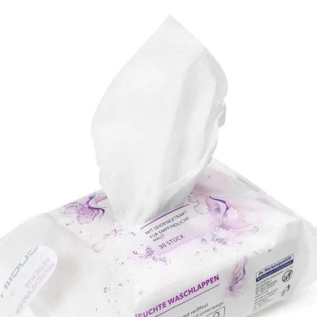 ebelin Vochtige Washandje Zijde 30 St