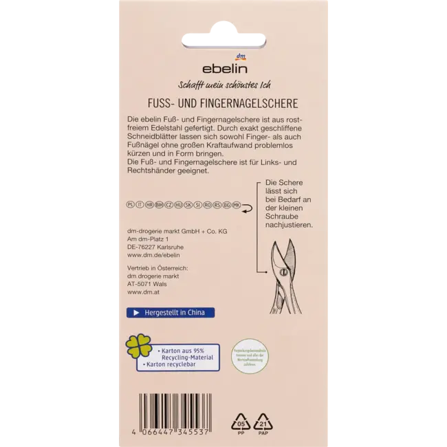 ebelin Voet- En Vingernagelschaar 1 St