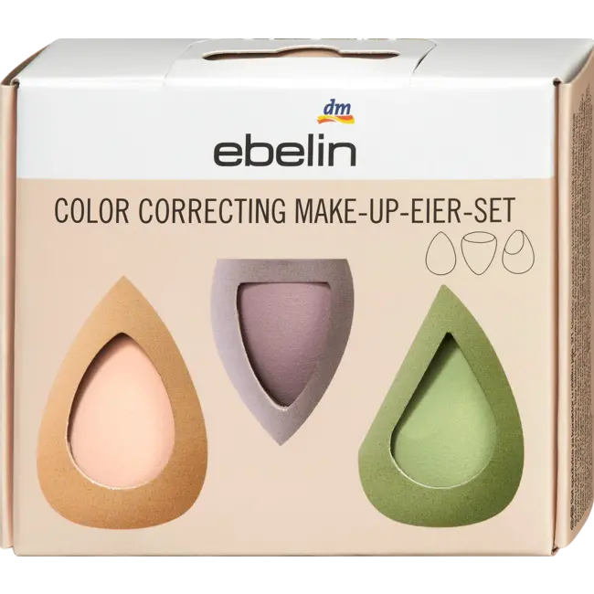 ebelin Kleurcorrigerende Make-up Eier-set 3 St