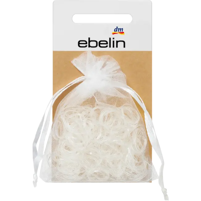 ebelin Mini Haarelastiekjes In Organza Zakjes Transparant 250 St