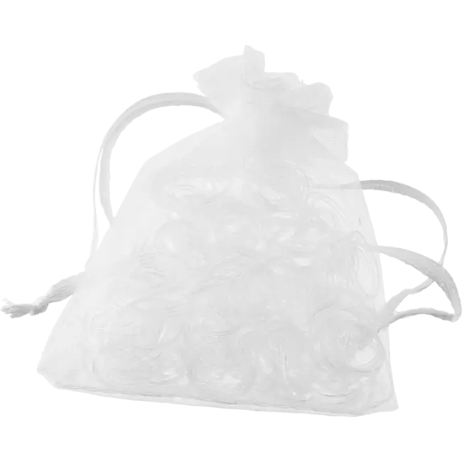 ebelin Mini Haarelastiekjes In Organza Zakjes Transparant 250 St