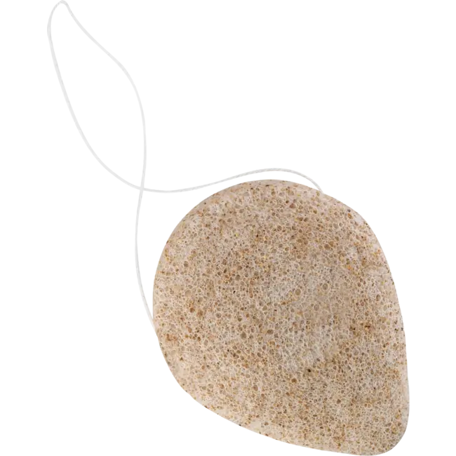 ebelin Konjac Gezichtsscrub Spons Walnoot Schaal 1 St