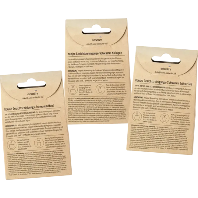 ebelin Konjac Gezichtsreinigingsspons 1 St