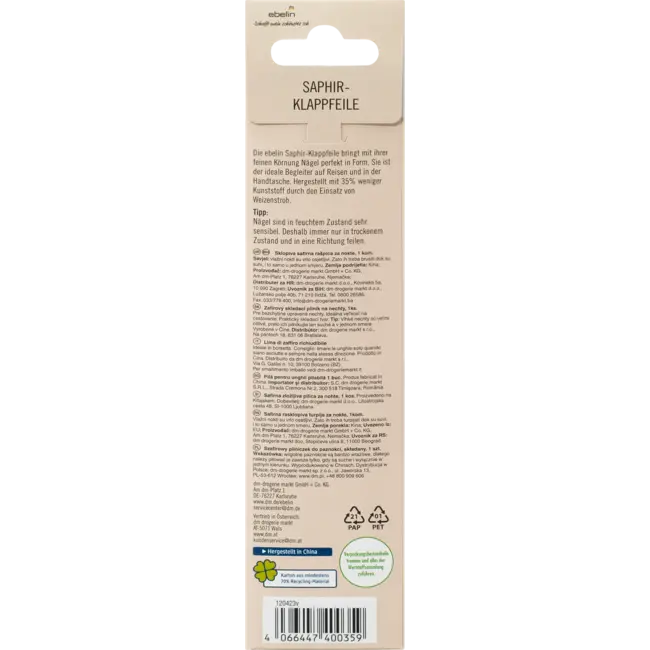 ebelin Saphir Vouwnagelvijl 1 St
