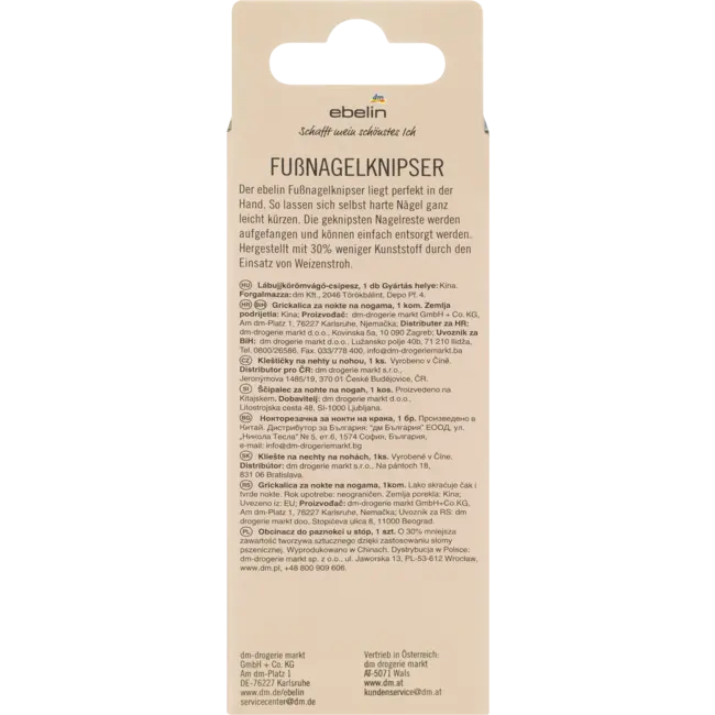 ebelin Voetnagelknipper 1 St