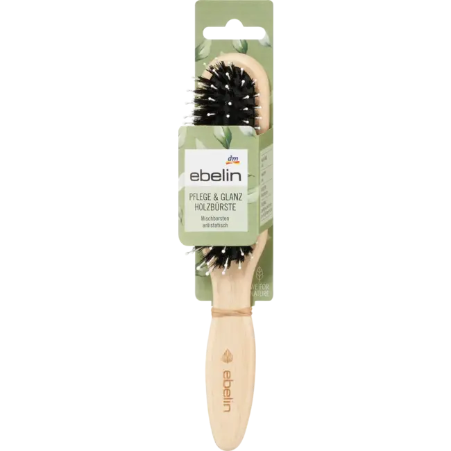 ebelin Nature Verzorging & Glans Houten Borstel Smal 1 St