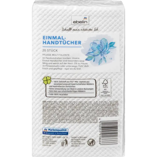 ebelin Wegwerphanddoeken 20 St