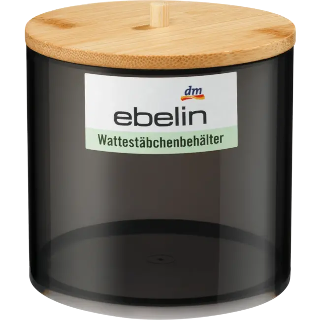 ebelin Wattenstaafjesbakje Met Bamboe Deksel 1 St