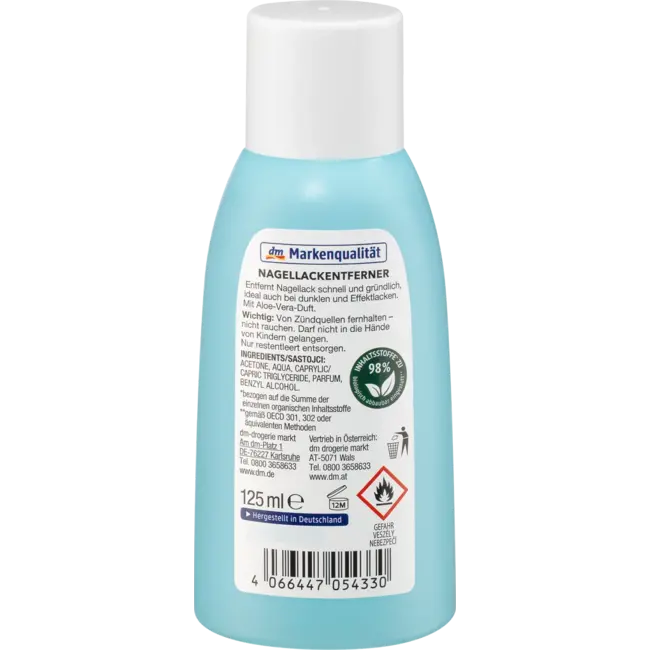 ebelin Nagellakremover bevat aceton 125 ml