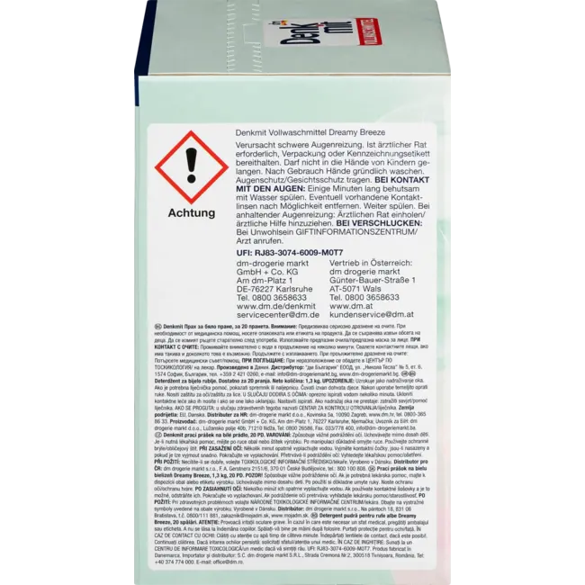 Denkmit Massief Wasmiddel Poeder Dreamy Breeze 20 Wl