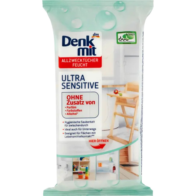Denkmit Vochtige Multifunctionele Doekjes Ultra Sensitief 50 St