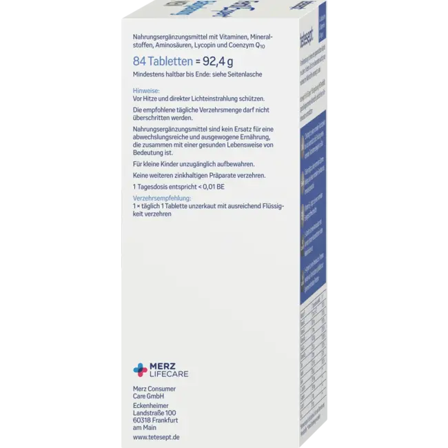 tetesept Fertil Expert Babyplanning MEN Tabletten 84 Stuks 92.4 g