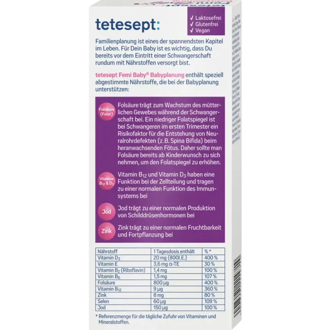 tetesept Femi Baby Babyplanning 84st 84 St