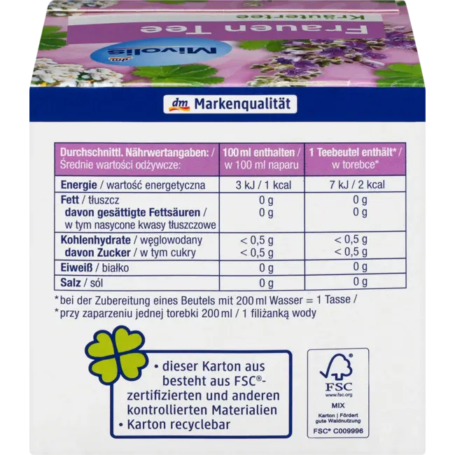 Mivolis Kruidenthee, Vrouwenthee (12 Zakjes) 24 g