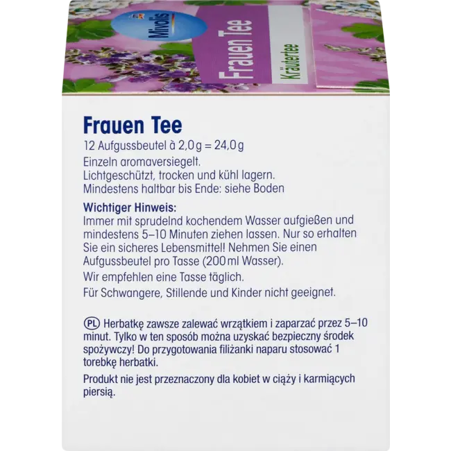 Mivolis Kruidenthee, Vrouwenthee (12 Zakjes) 24 g